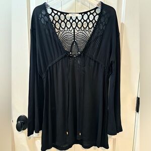 HEAT Swim Cover up Black Size Medium